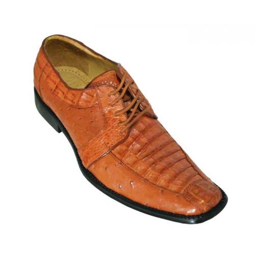 Los Altos Cognac Genuine Crocodile / Ostrich  Shoes ZV057103
